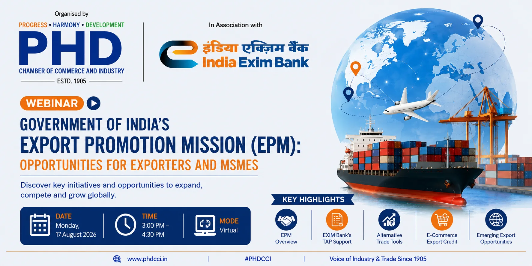 Webinar on Government of India’s Export Promotion Mission (EPM)